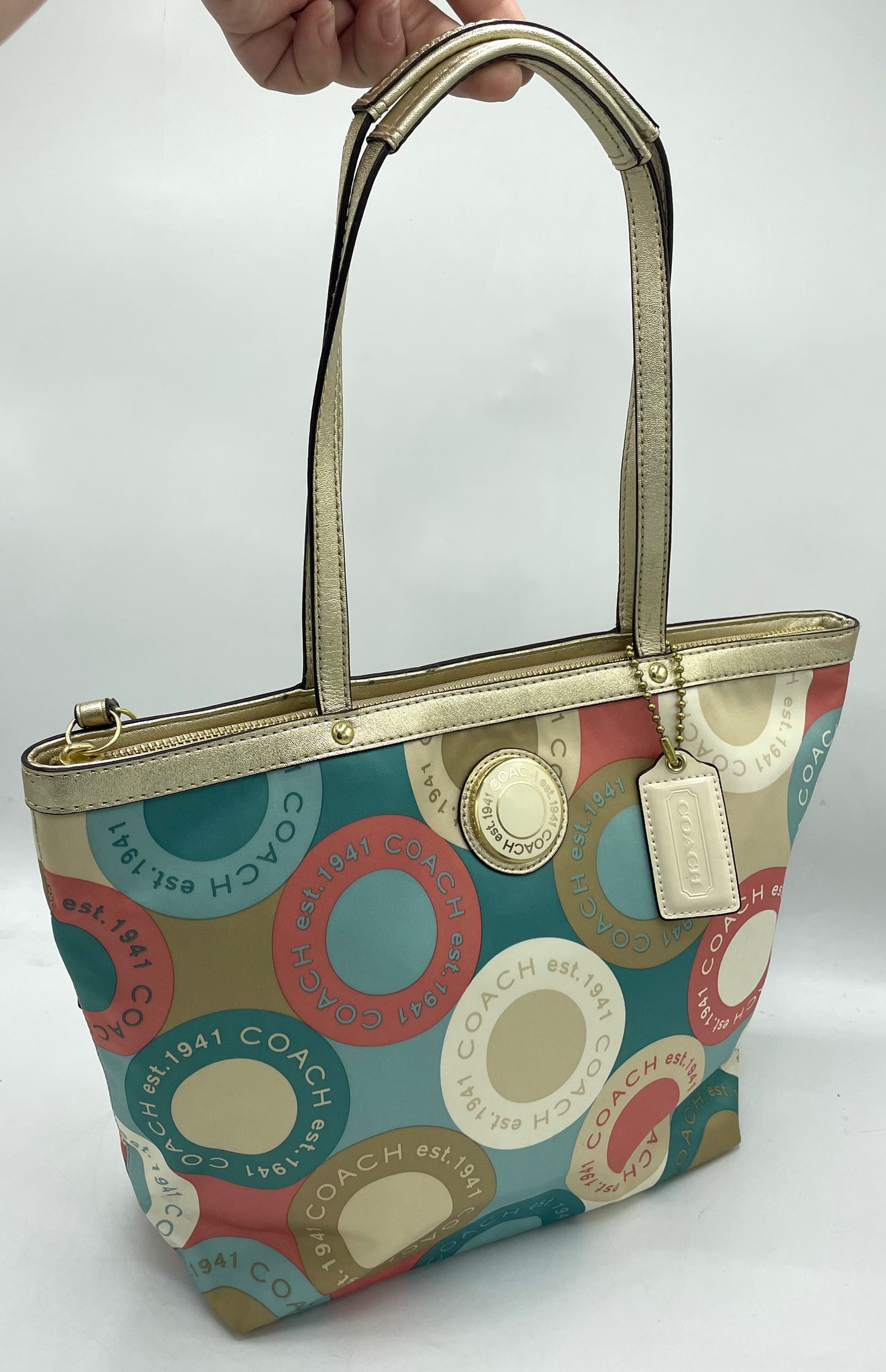 Coach Soho Sateen Circles Tote