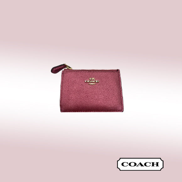 Coach Skinny Mini ID Wallet – Metallic Antique Blush