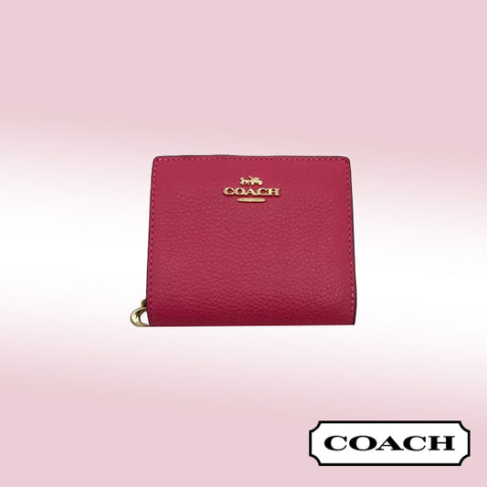 Coach Pebbled Leather Snap Wallet