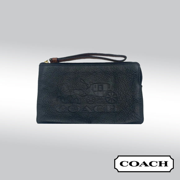 Coach Large Corner Zip Wristlet with Horse and Carriage