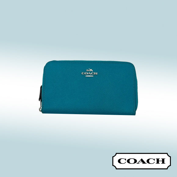 Coach Leather Medium Zip Around Wallet