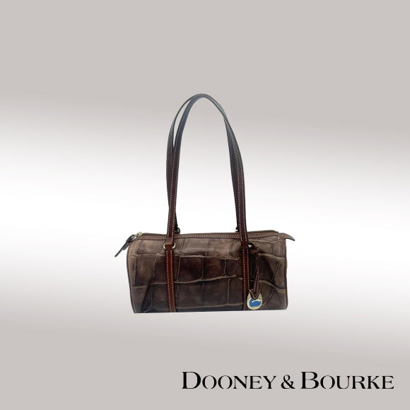 Dooney and Bourke Croc Embossed Barrel Bag