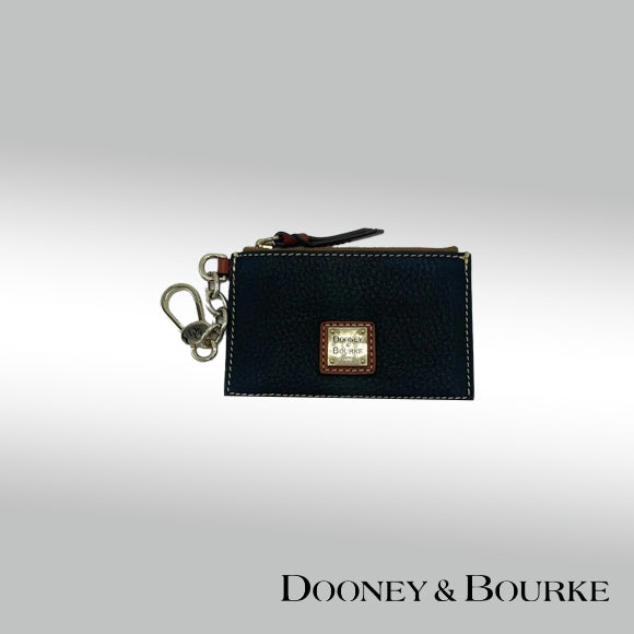 Dooney & Bourke Pebble Grain Zip Top Card Case