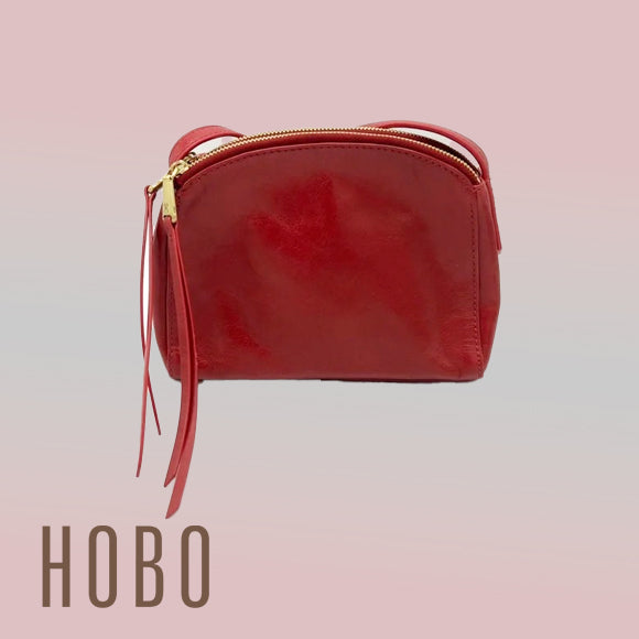 HOBO Evella Crossbody in Fuchsia – Glazed Leather Mini