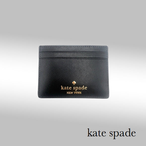 Kate Spade Madison Small Slim Card Holder – Black Saffiano Leather (NWT)
