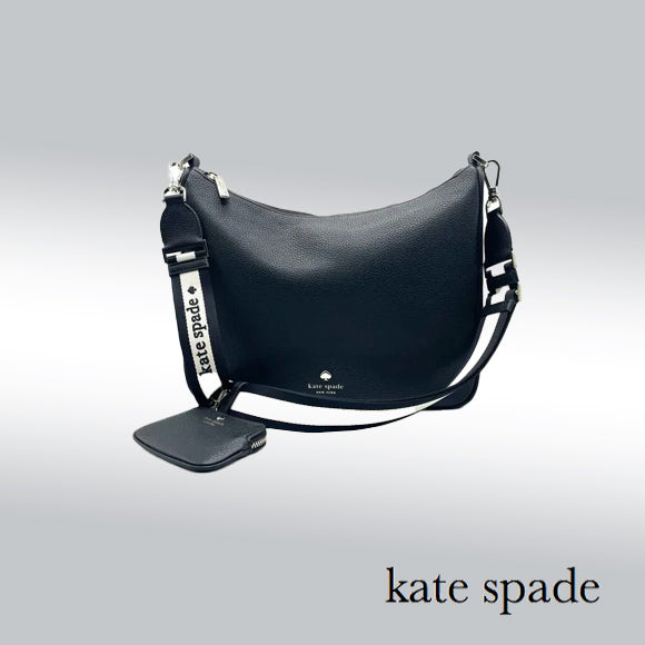 Kate Spade Emma Large Crossbody Bag – Black Pebbled Leather (KK069)