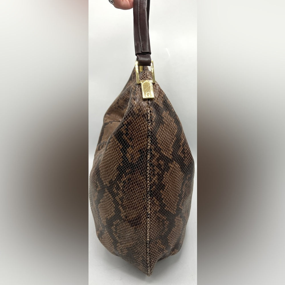 G.I.L.I Milano Python Printed Hobo