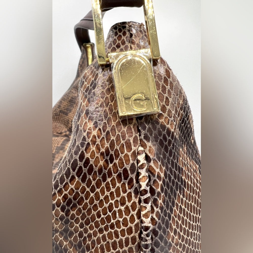 G.I.L.I Milano Python Printed Hobo