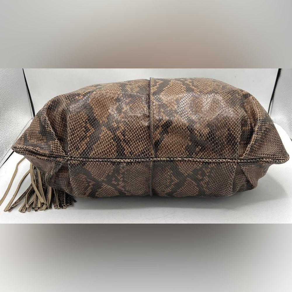 G.I.L.I Milano Python Printed Hobo