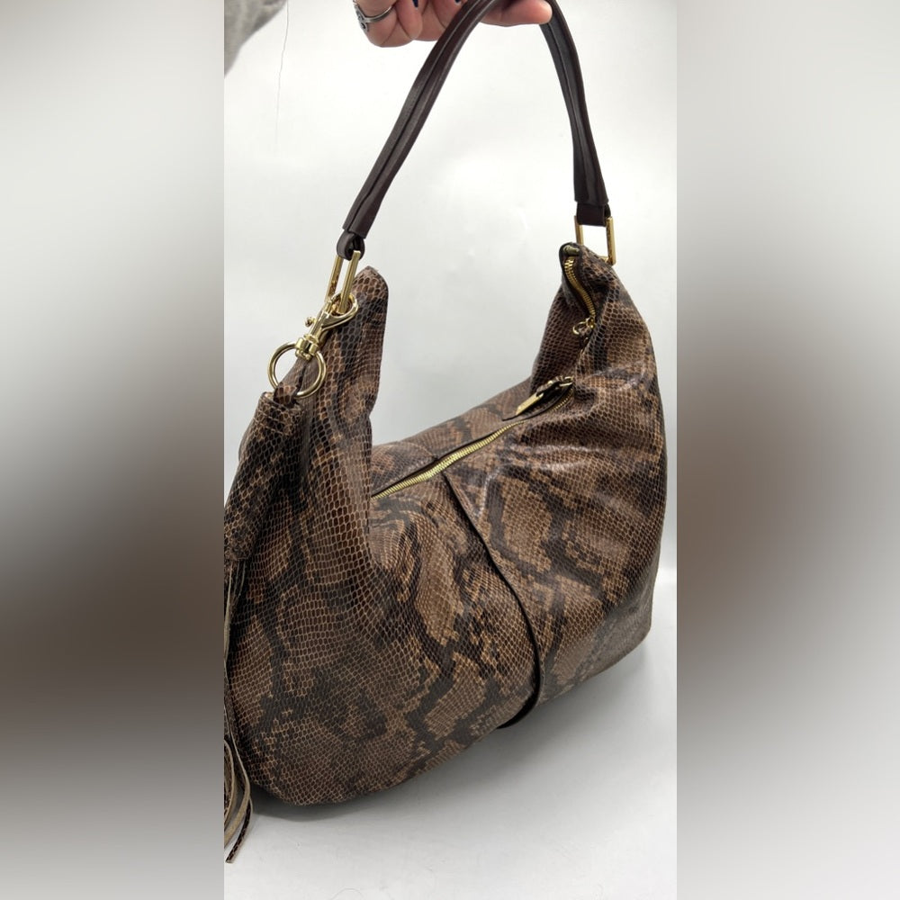 G.I.L.I Milano Python Printed Hobo
