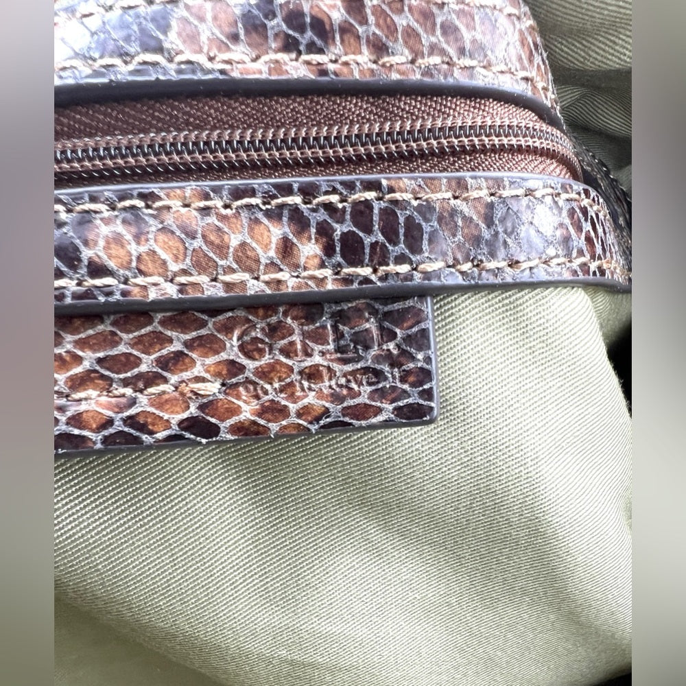 G.I.L.I Milano Python Printed Hobo