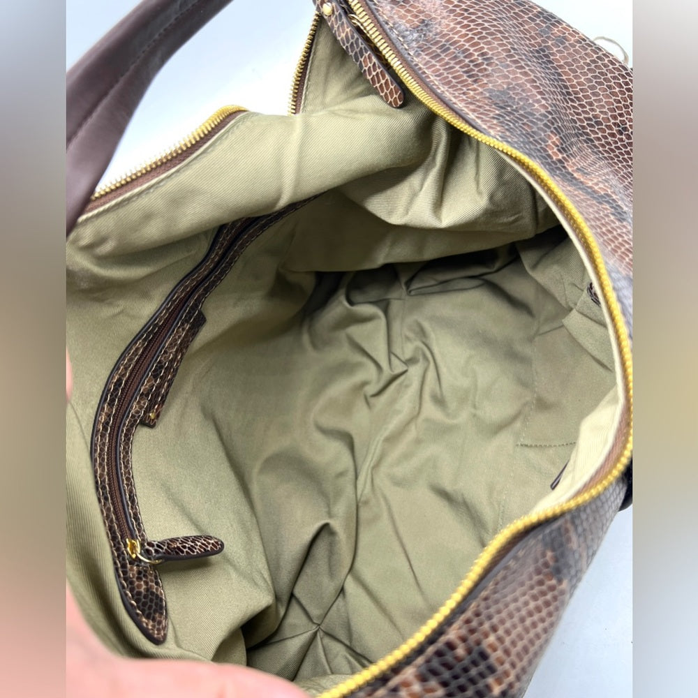 G.I.L.I Milano Python Printed Hobo