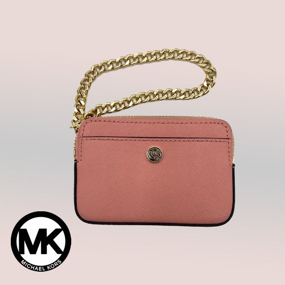 Michael Kors Medium Saffiano Leather Chain Card Case
