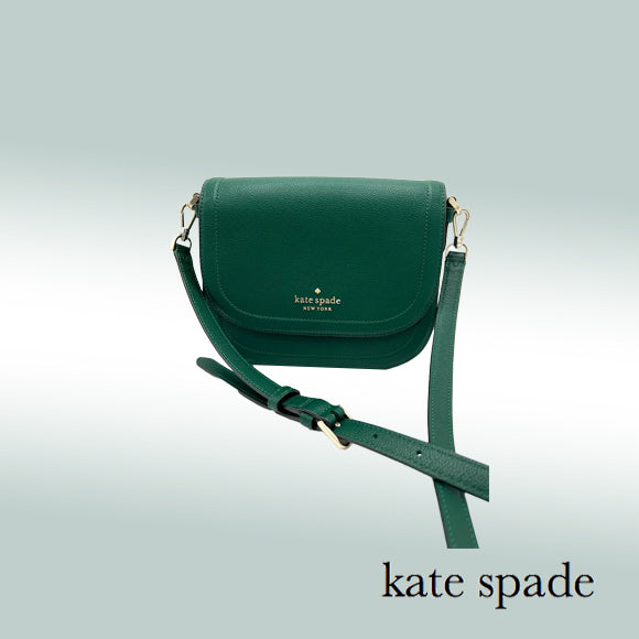 Kate Spade Blake Saddle Crossbody – Deep Jade Green