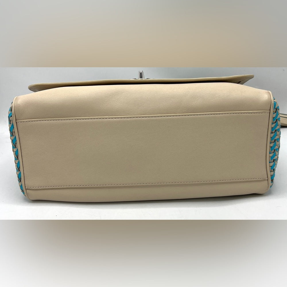 Coach Legacy Caning Leather Romy Top Handle Woven Bag