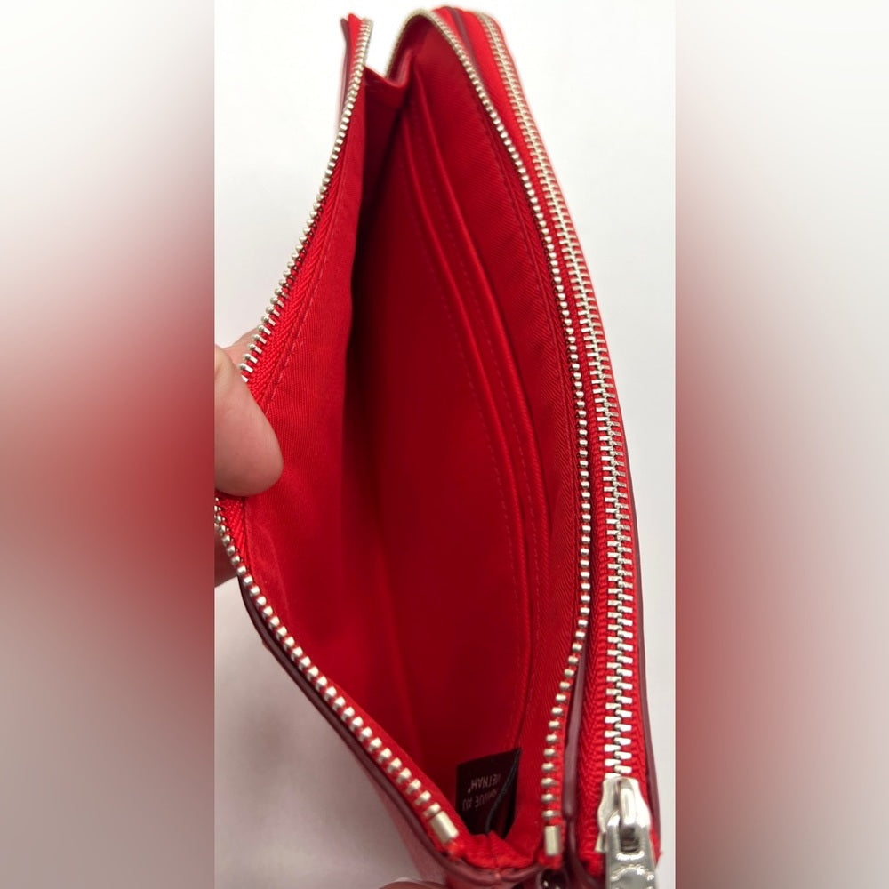 Coach Polished Pebble Double Zipper Wristlet NWOT