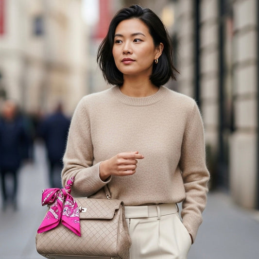 How to Style Your Bag When You’re Wearing Neutrals (Pop That Palette!)