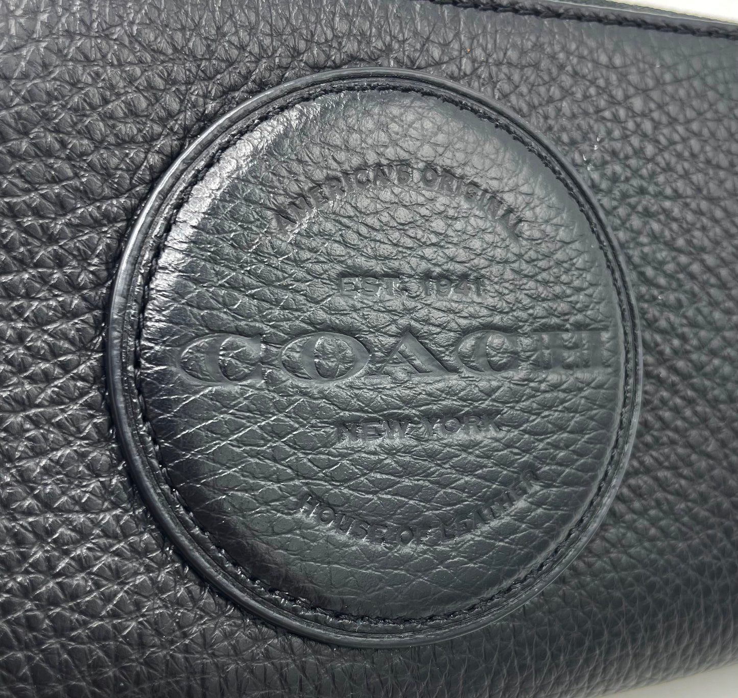 Coach Dempsey Large Phone Wallet – Refined Black Leather (Style C4111)