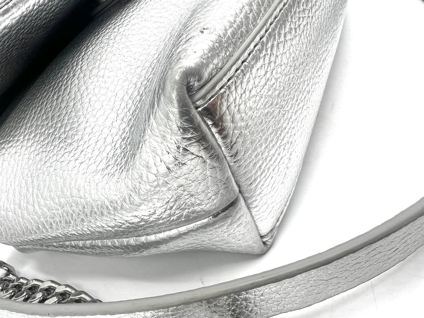 Rebecca Minkoff Flap Crossbody – Silver Leather