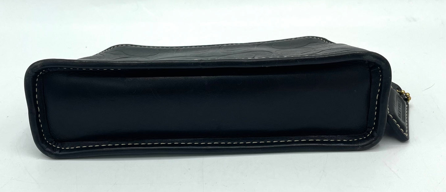 Coach Leather Monogram Cosmetic Case