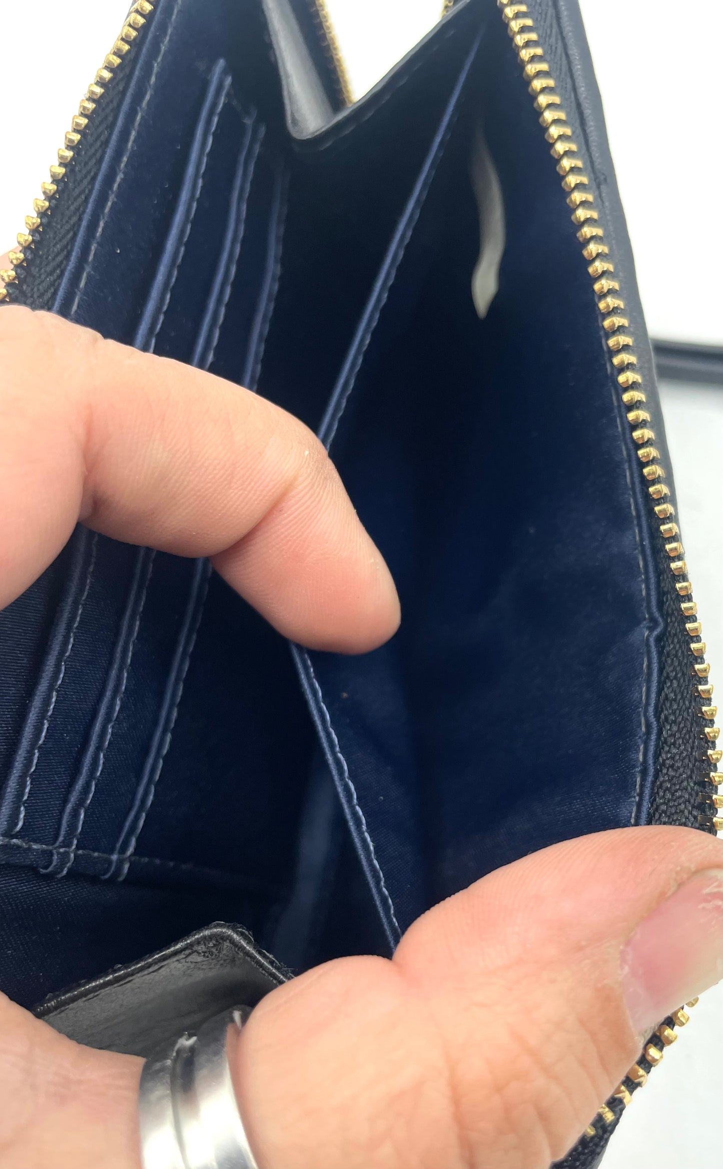 Coach Gathered Twist Leather Small Wallet
