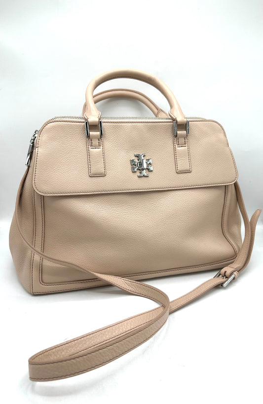 Tory Burch Mercer Dome Satchel – Light Oak