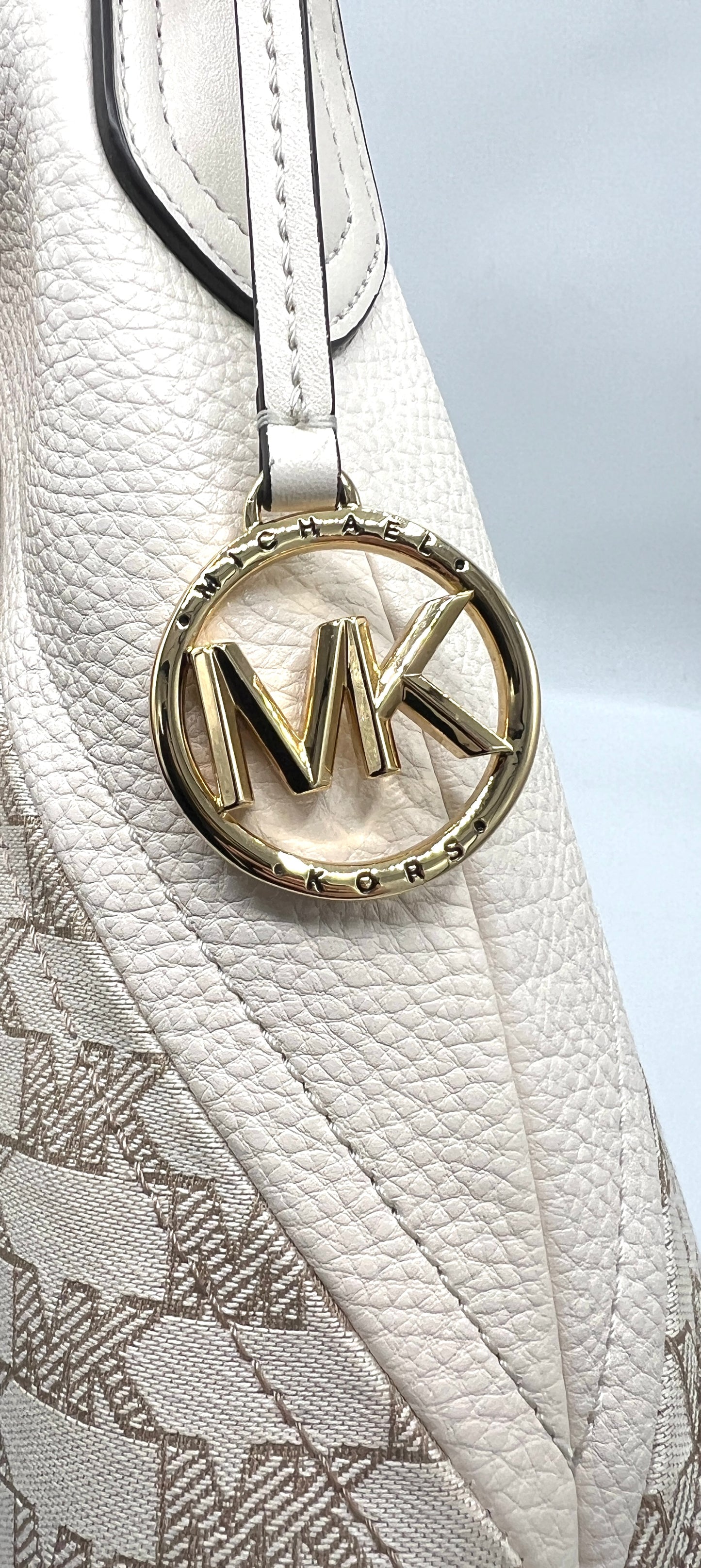 Michael Kors Aria Large Signature Logo Jacquard Shoulder Bag *Clearance Rack*