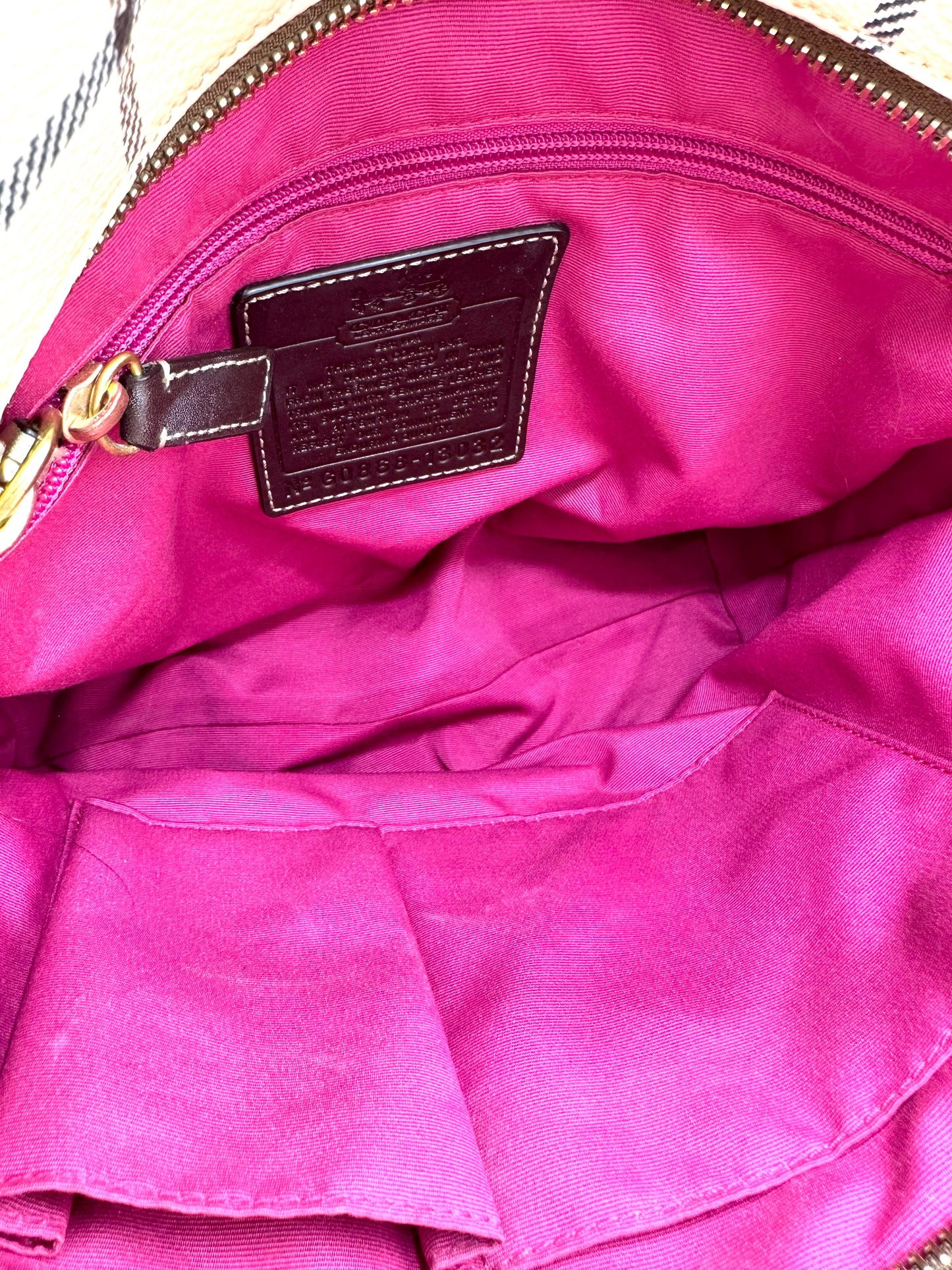 Coach Heritage Tattersall Tote with Bonus Wristlet