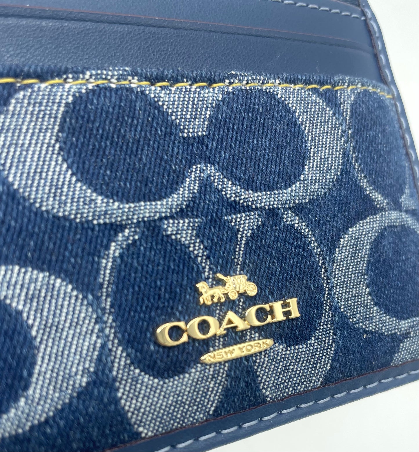 Coach Mini Skinny ID Case in Signature Denim