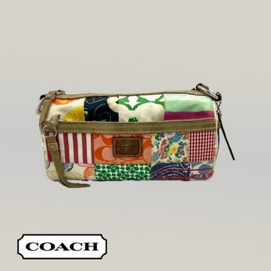 Coach Hamptons Scribble Patchwork Barrel Bag