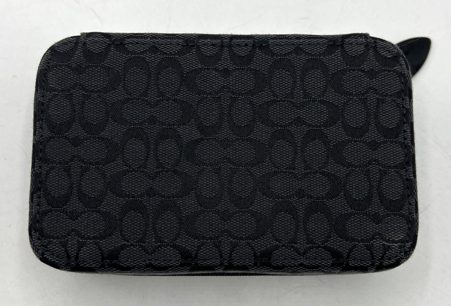 Coach Black Signature Canvas Jewelry Box