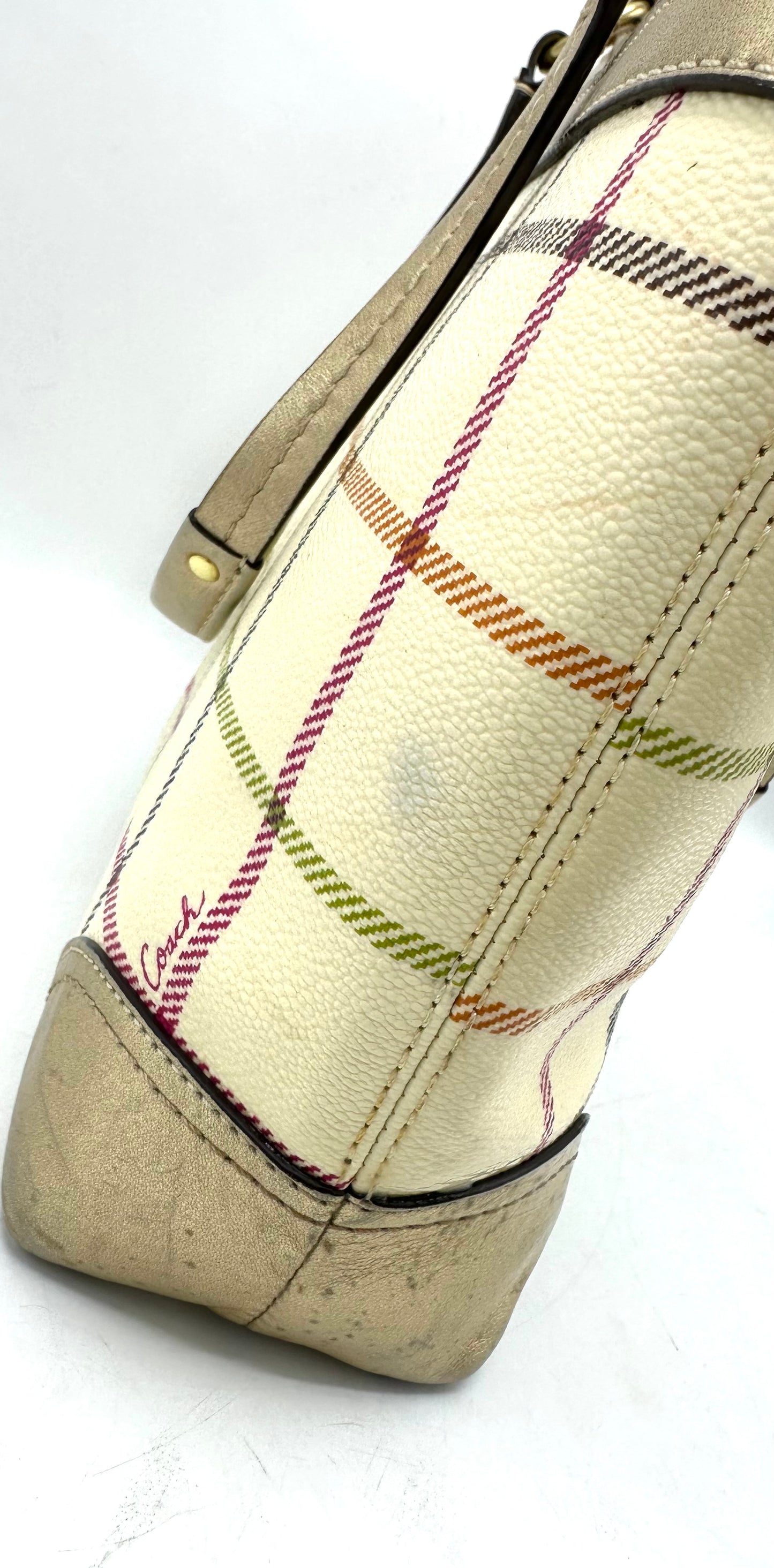 Coach Heritage Tattersall Tote with Bonus Wristlet