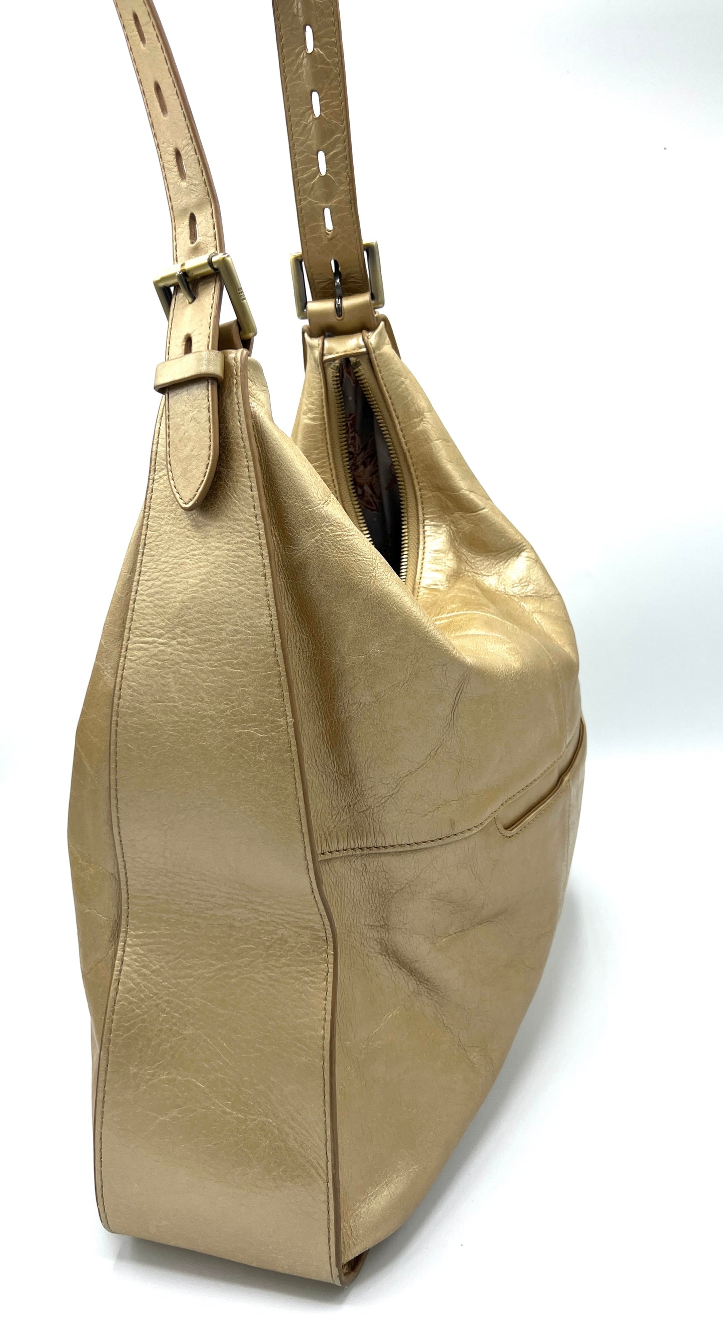 HOBO Marley Cameo Crossbody – Gold Metallic Leather