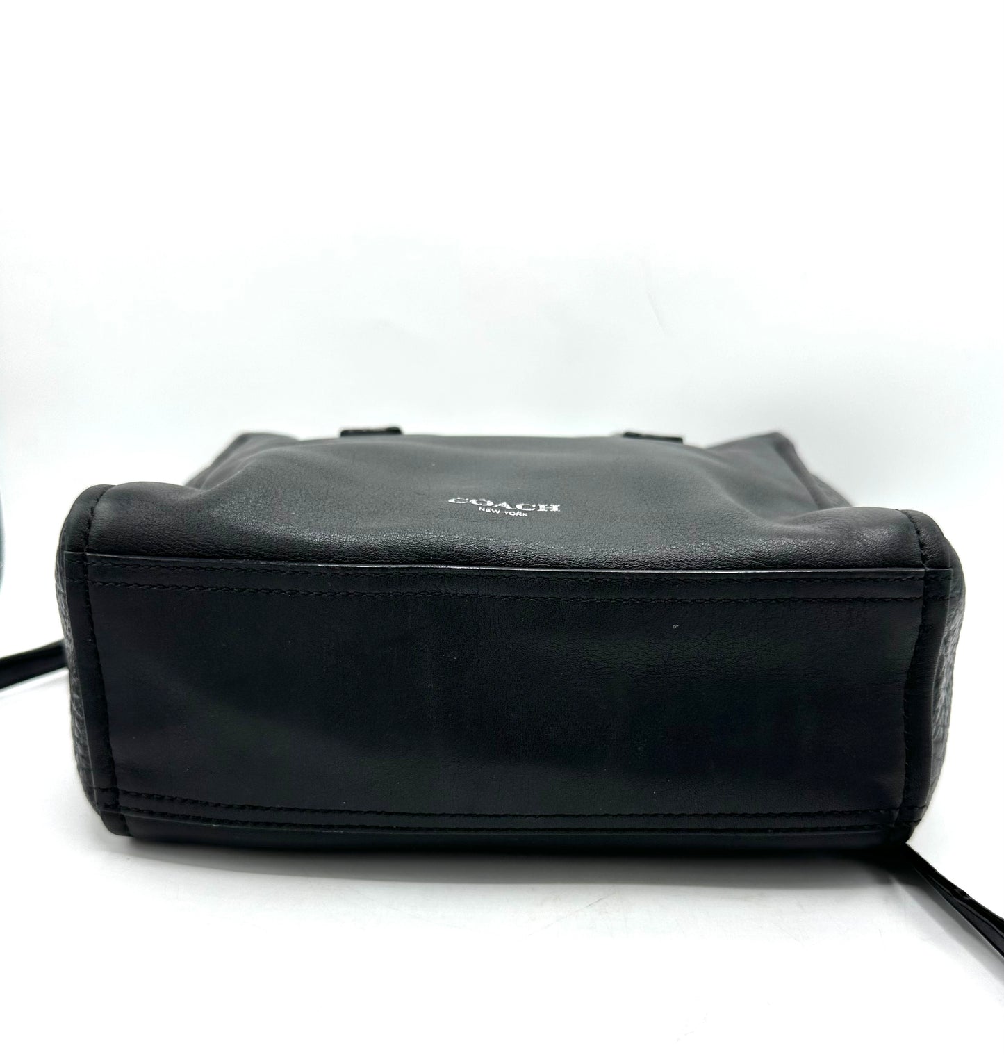 Coach Bleecker Mini Riley Carryall Crossbody – Black Leather