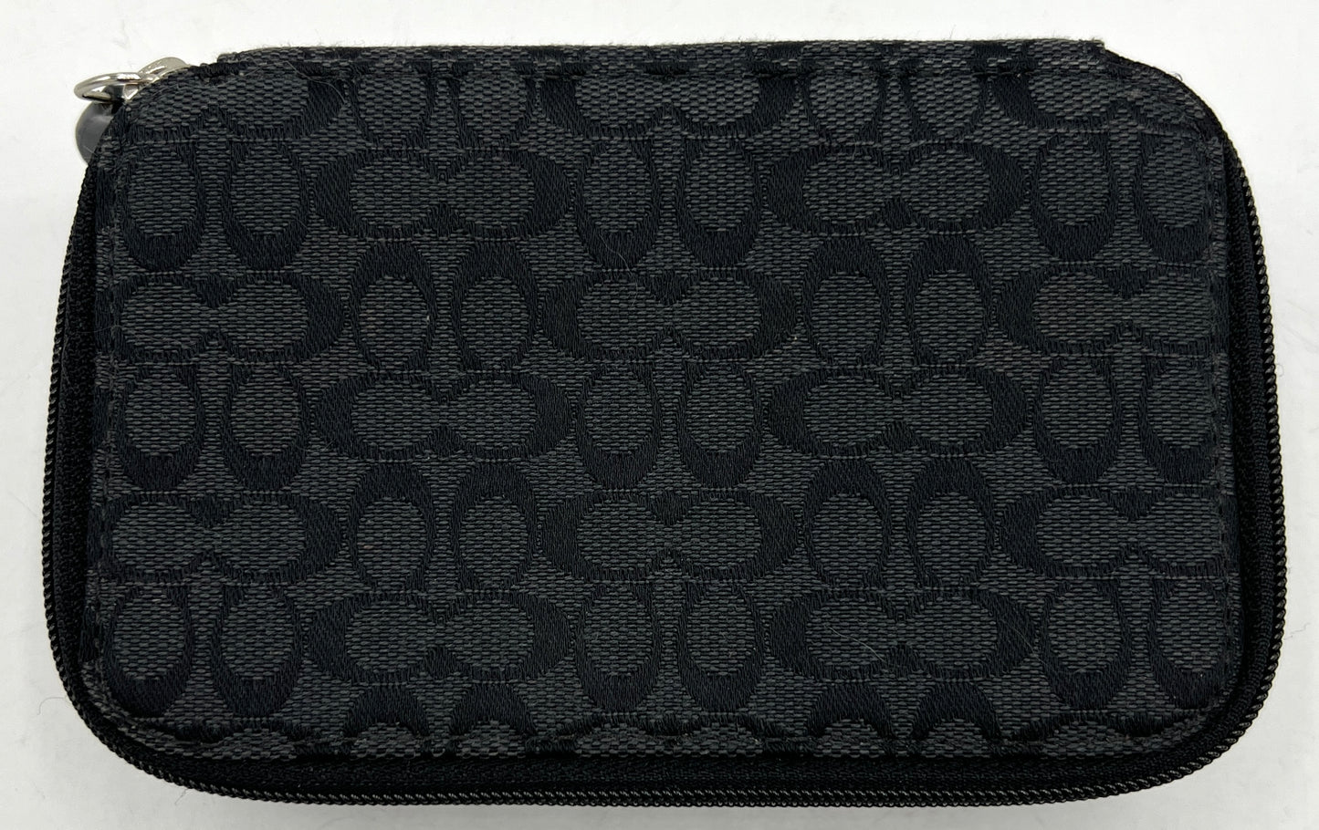 Coach Black Signature Canvas Jewelry Box