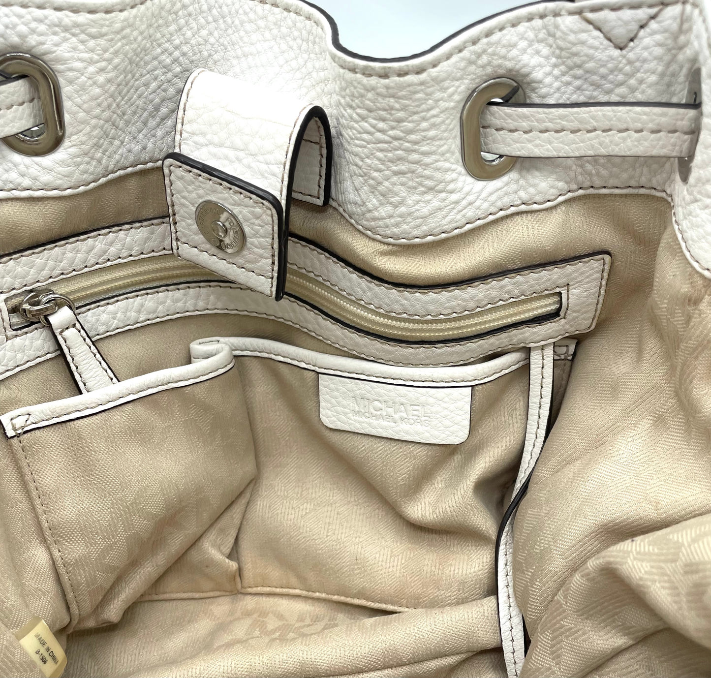 Michael Kors Marina Large Canvas Drawstring Tote