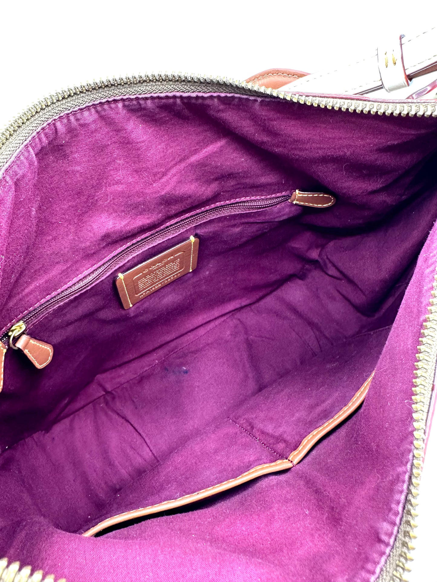 Coach Sutton Hobo Bag – Signature Coated Canvas with Chalk Leather Trim