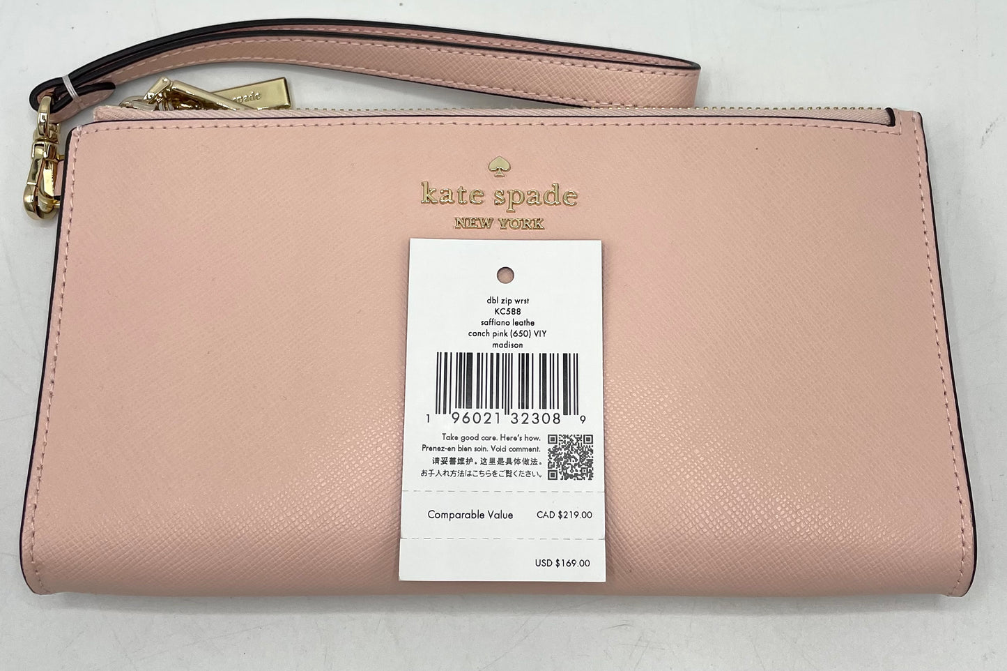 Kate Spade Madison Double Zip Wristlet NWT