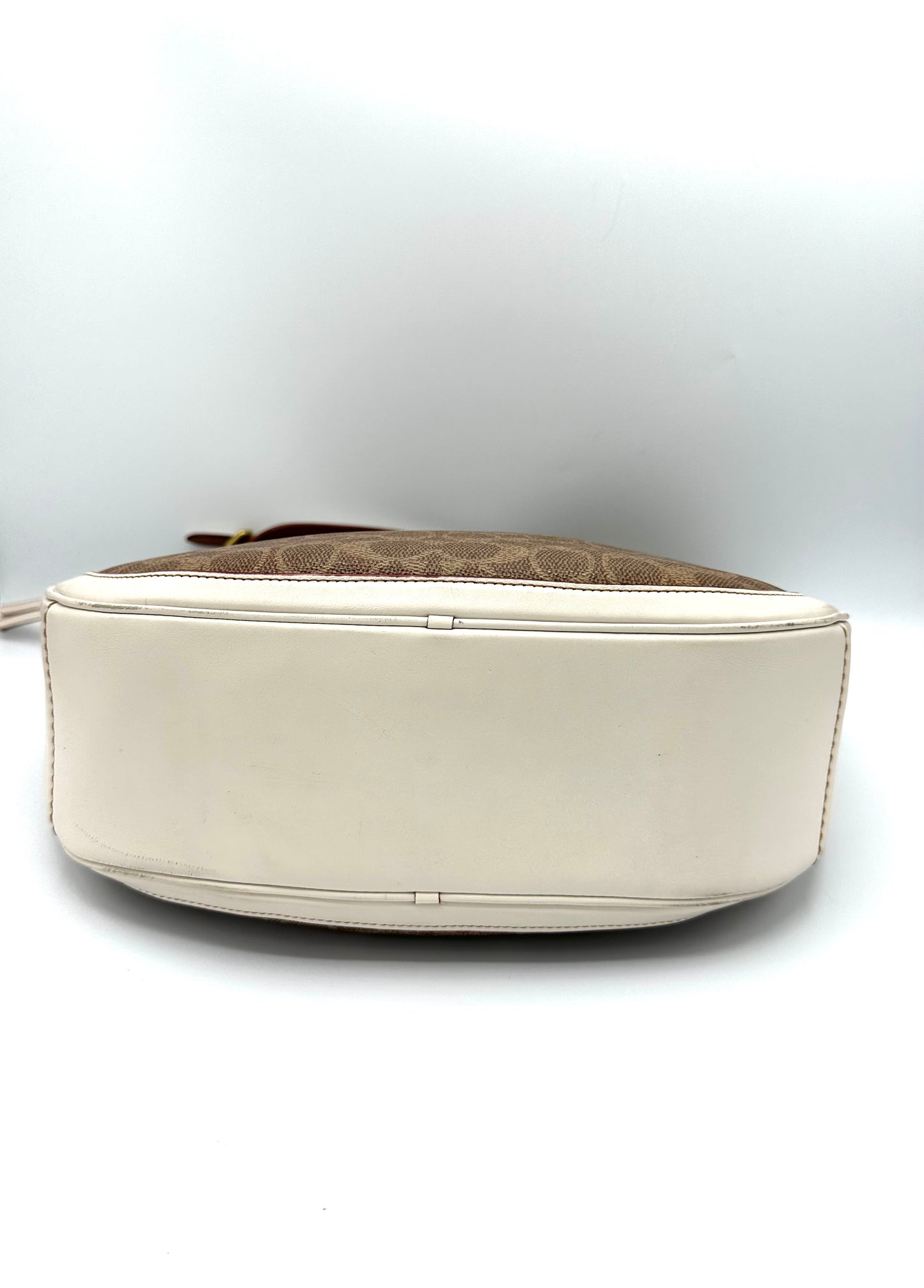 Coach Sutton Hobo Bag – Signature Coated Canvas with Chalk Leather Trim