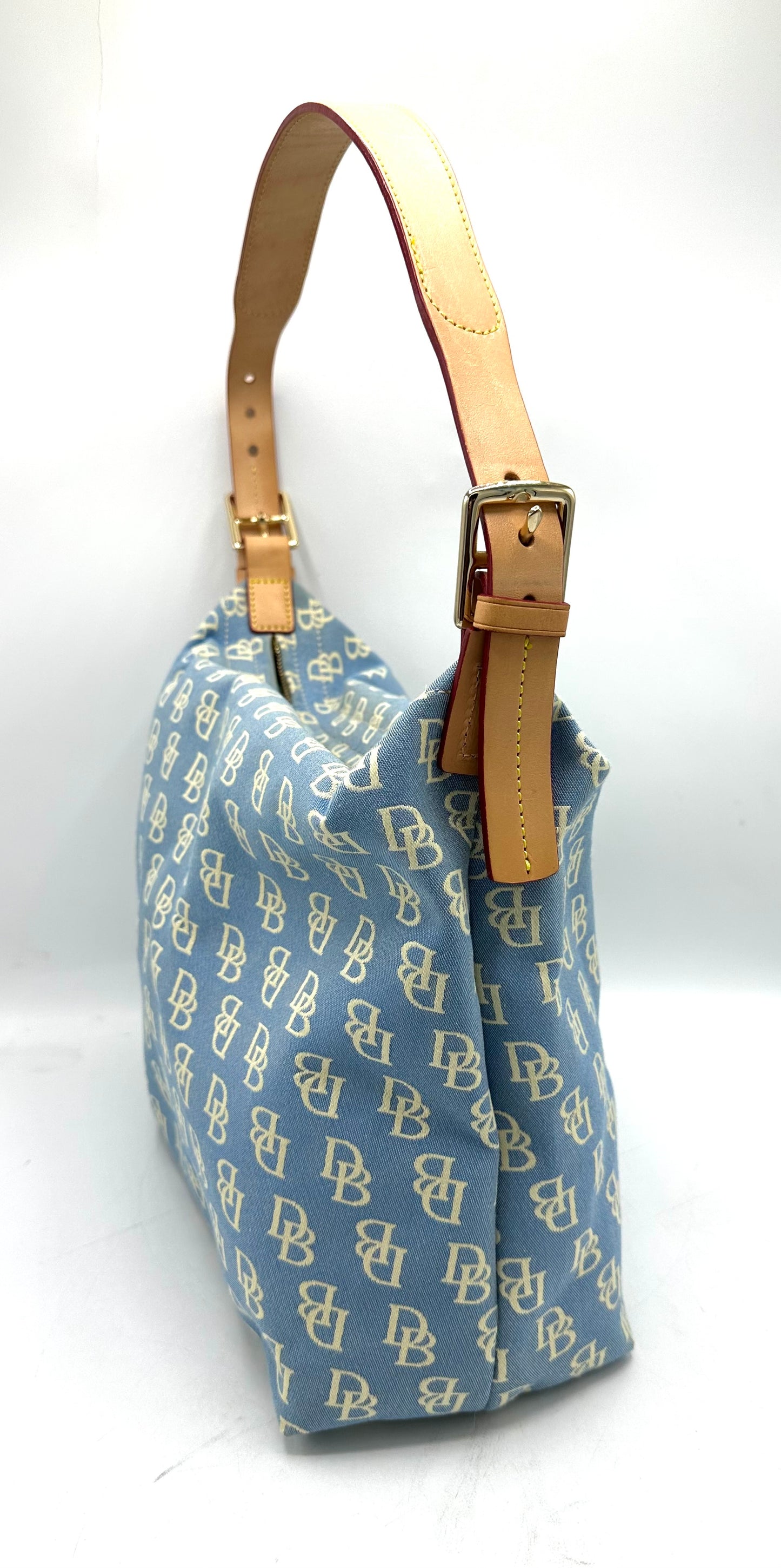 Dooney & Bourke Signature Denim Shoulder Bag – Blue Canvas