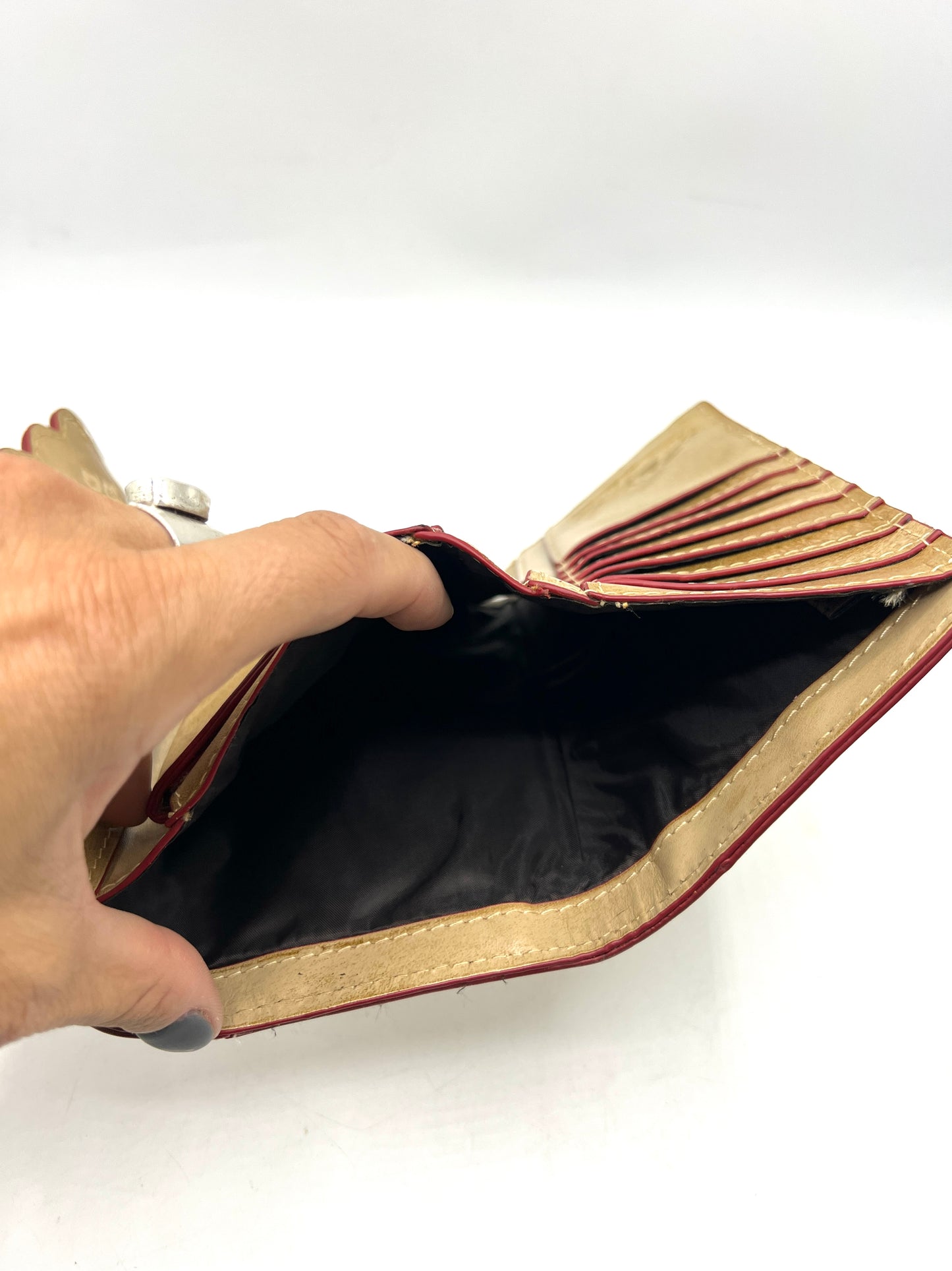 Patricia Nash Prairie Rose Embroidered Trifold Wallet