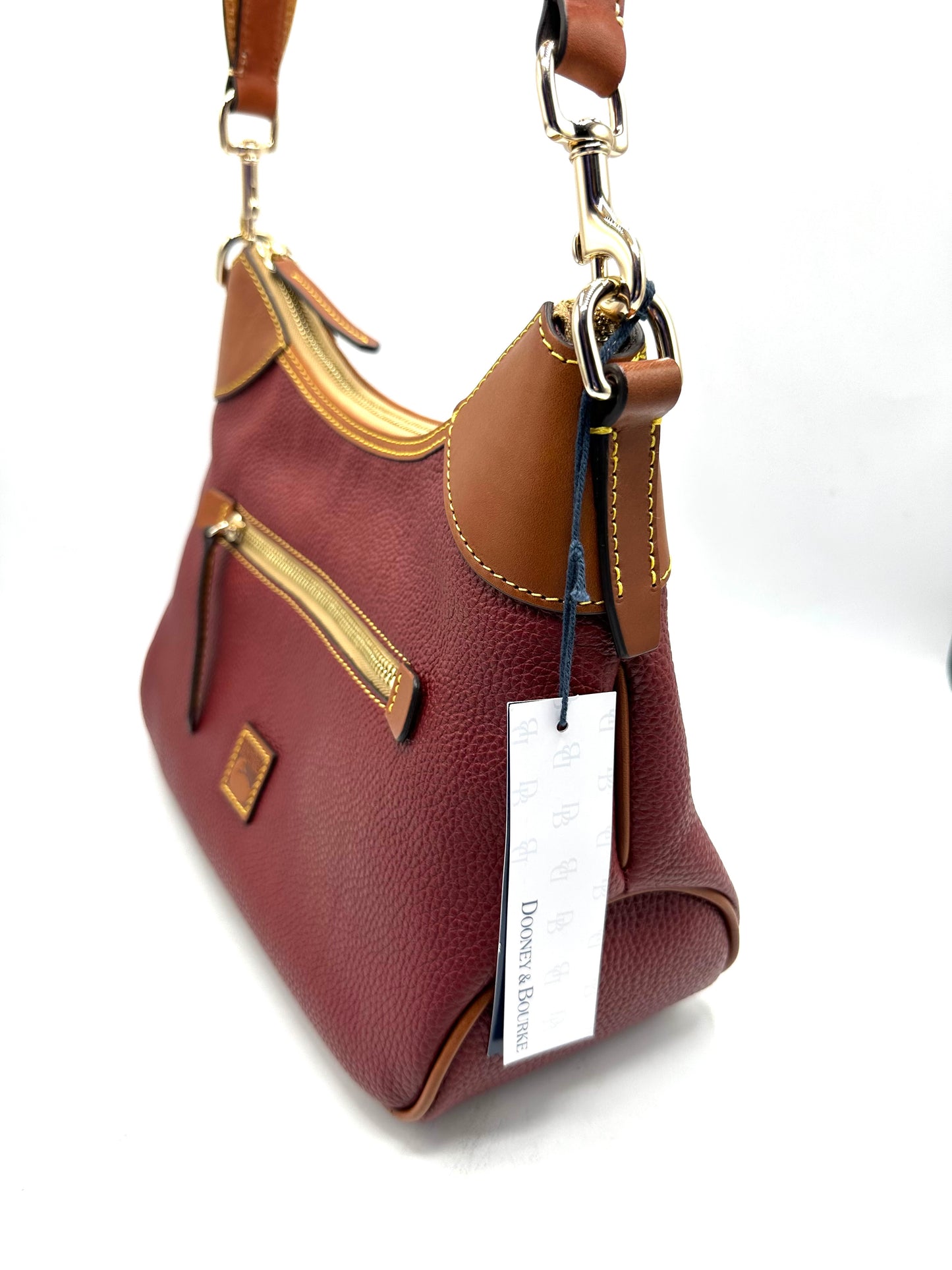 Dooney & Bourke Pebble Grain Hobo – Wine Pebble Grain Leather
