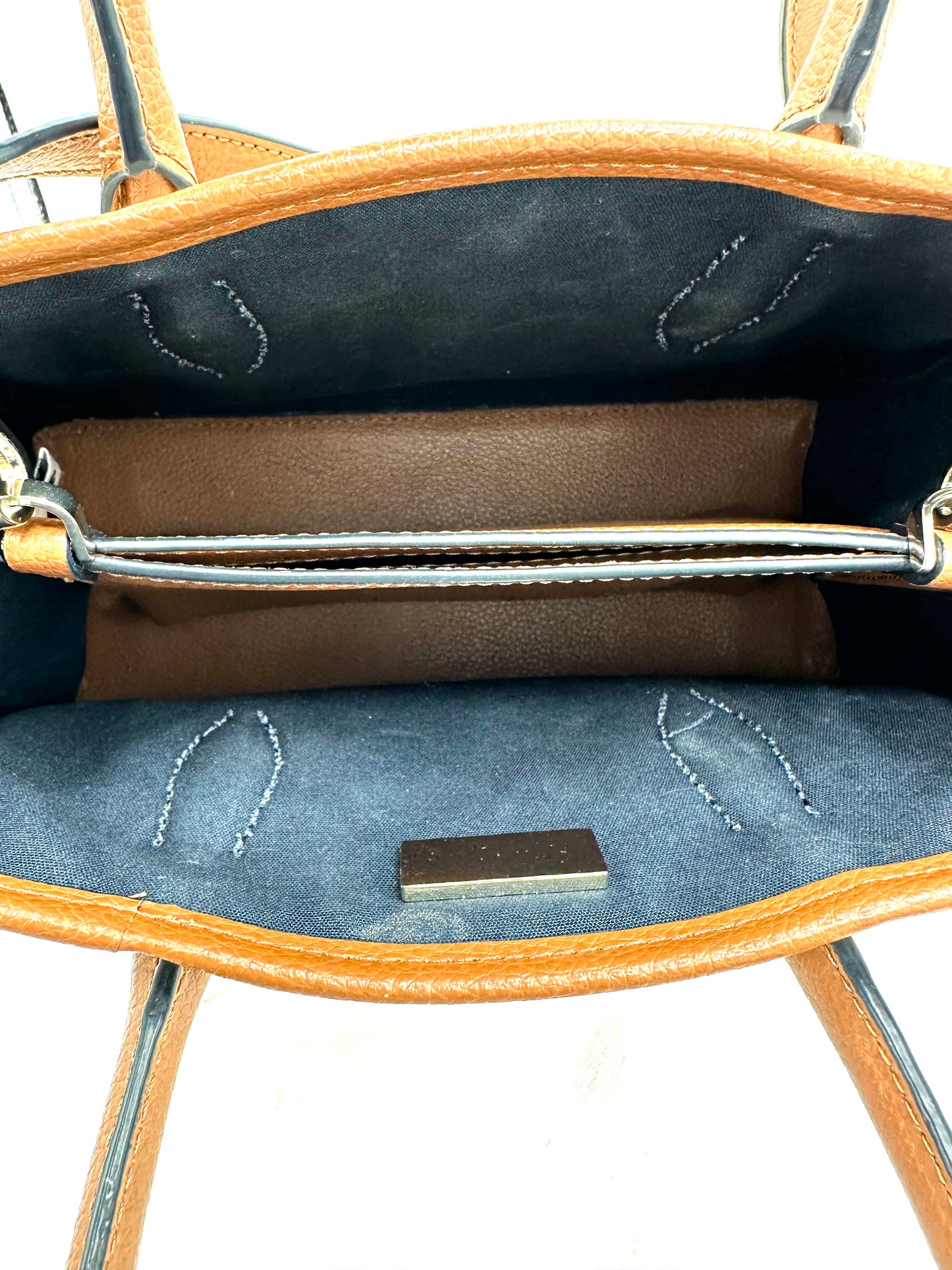 Kate Spade Small Eva Satchel – Cream Canvas with Tan Leather Trim