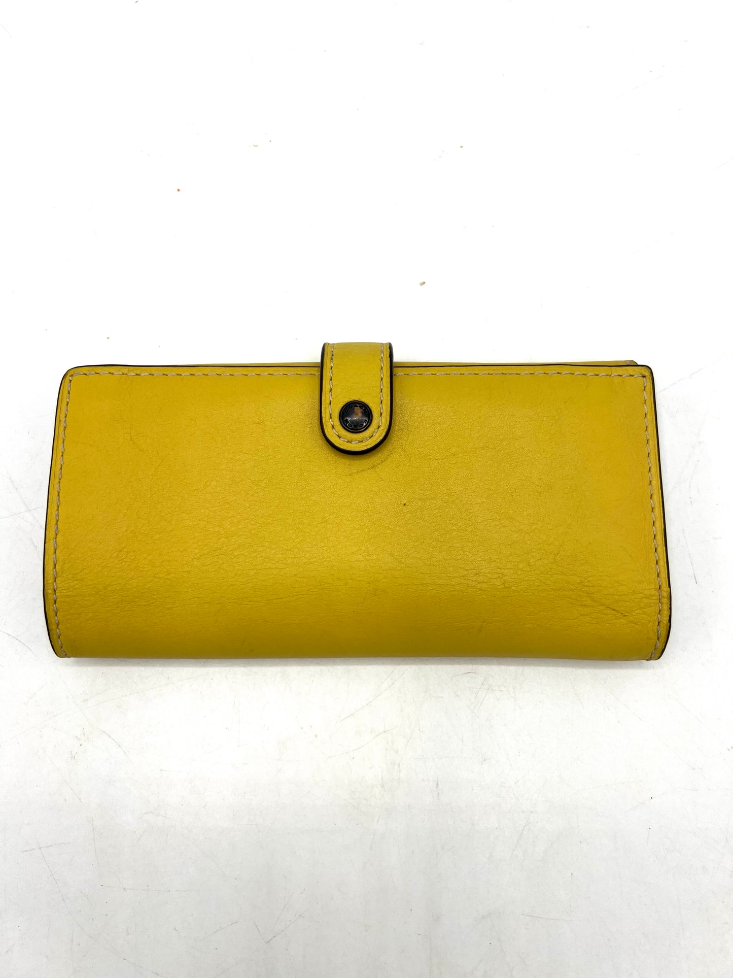 Coach Slim Trifold Wallet – Sunflower Yellow
