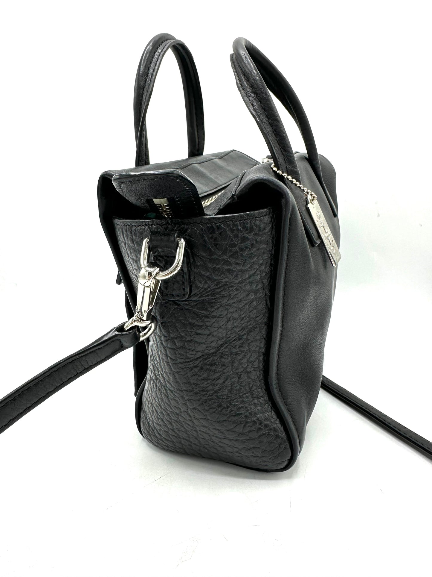 Coach Bleecker Mini Riley Carryall Crossbody – Black Leather