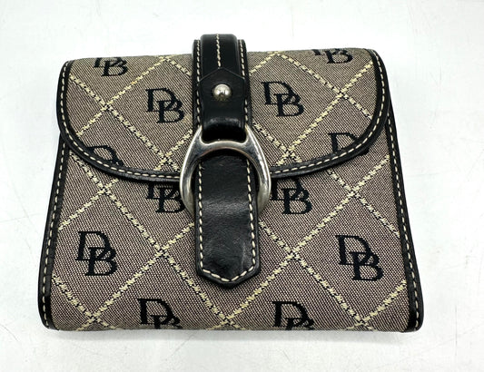 Dooney & Bourke Monogram Tri-Fold Wallet – Gray with Black Monogram