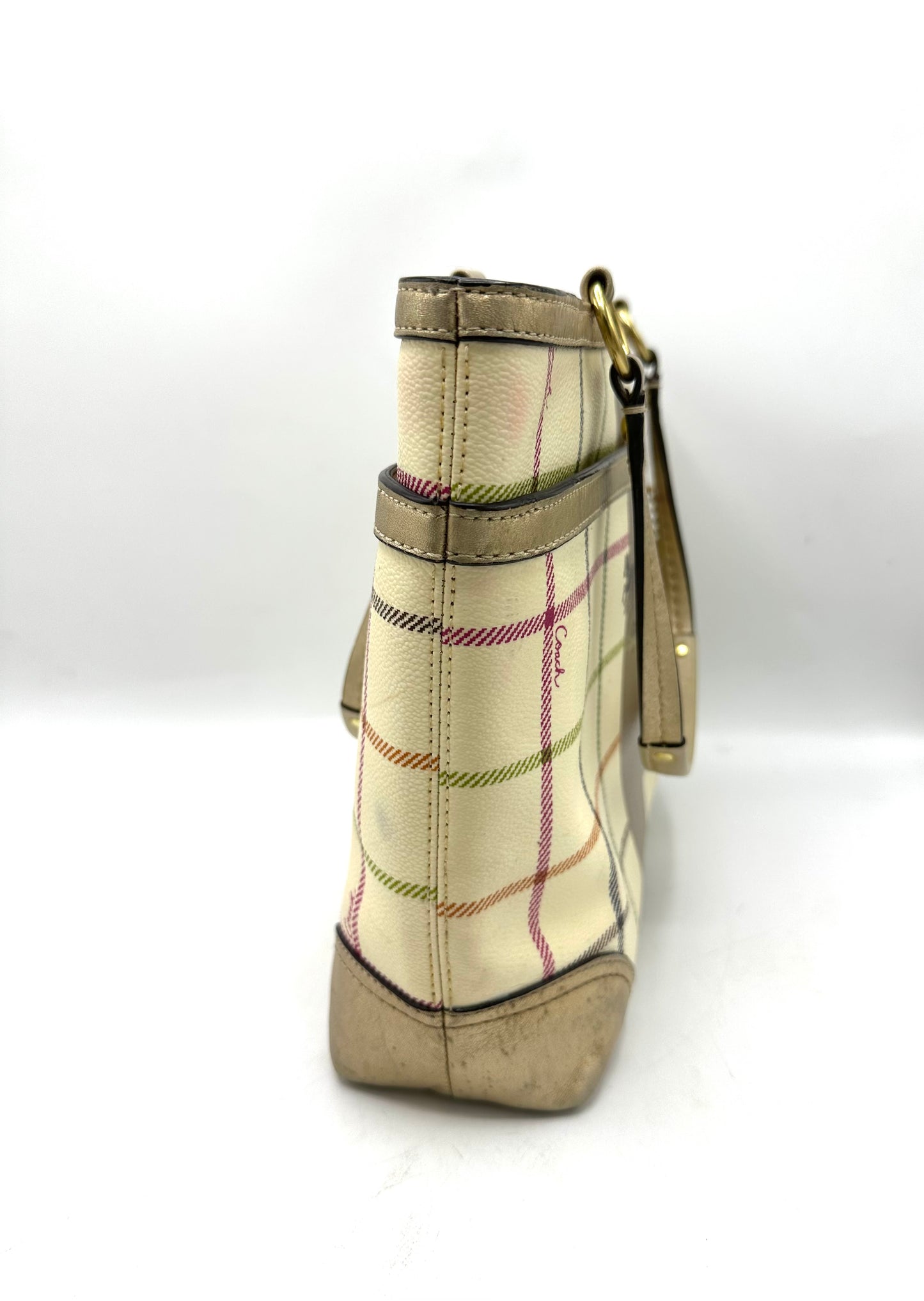 Coach Heritage Tattersall Tote with Bonus Wristlet