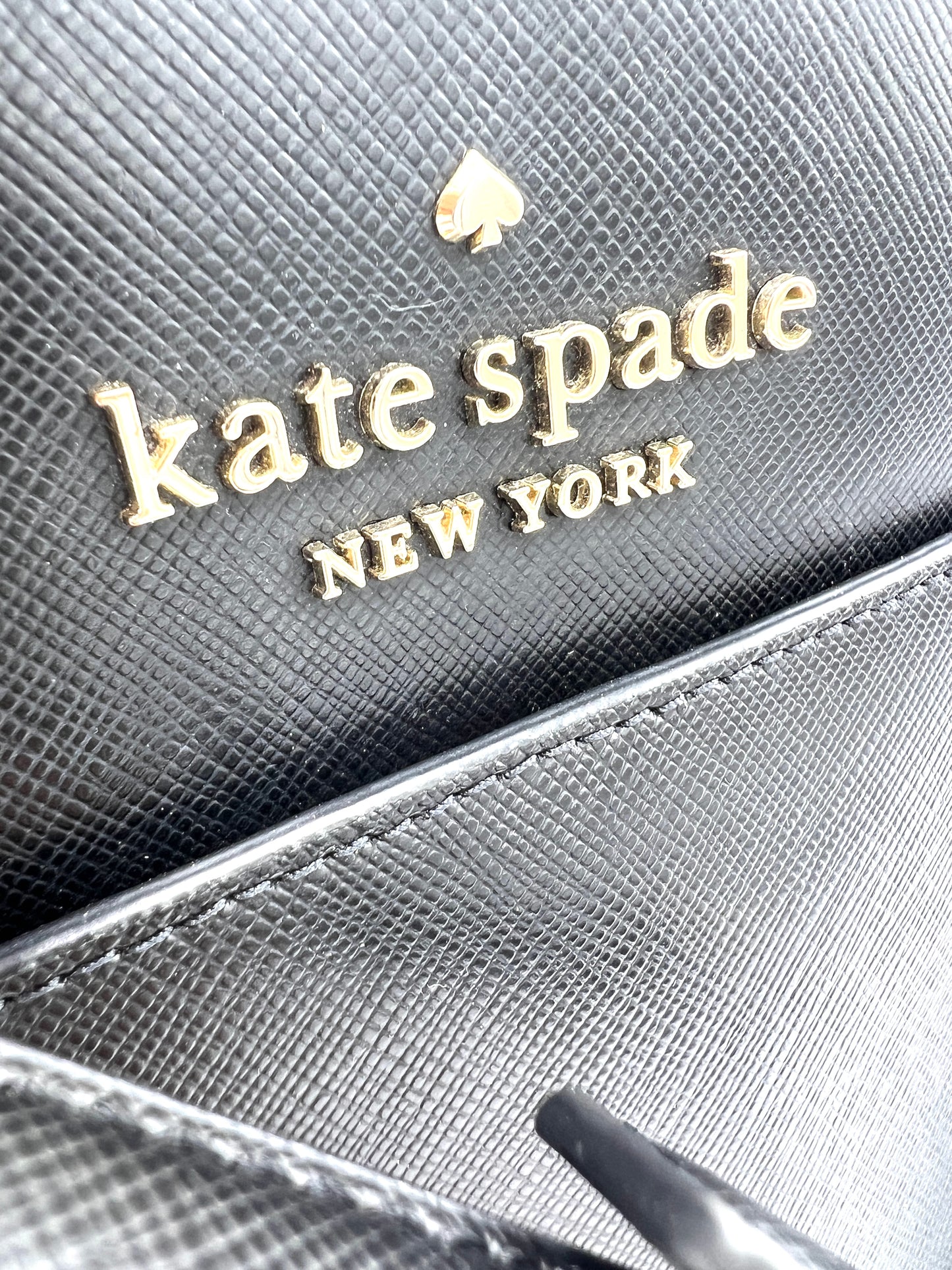 Kate Spade Staci Dome Crossbody – Black Saffiano Leather