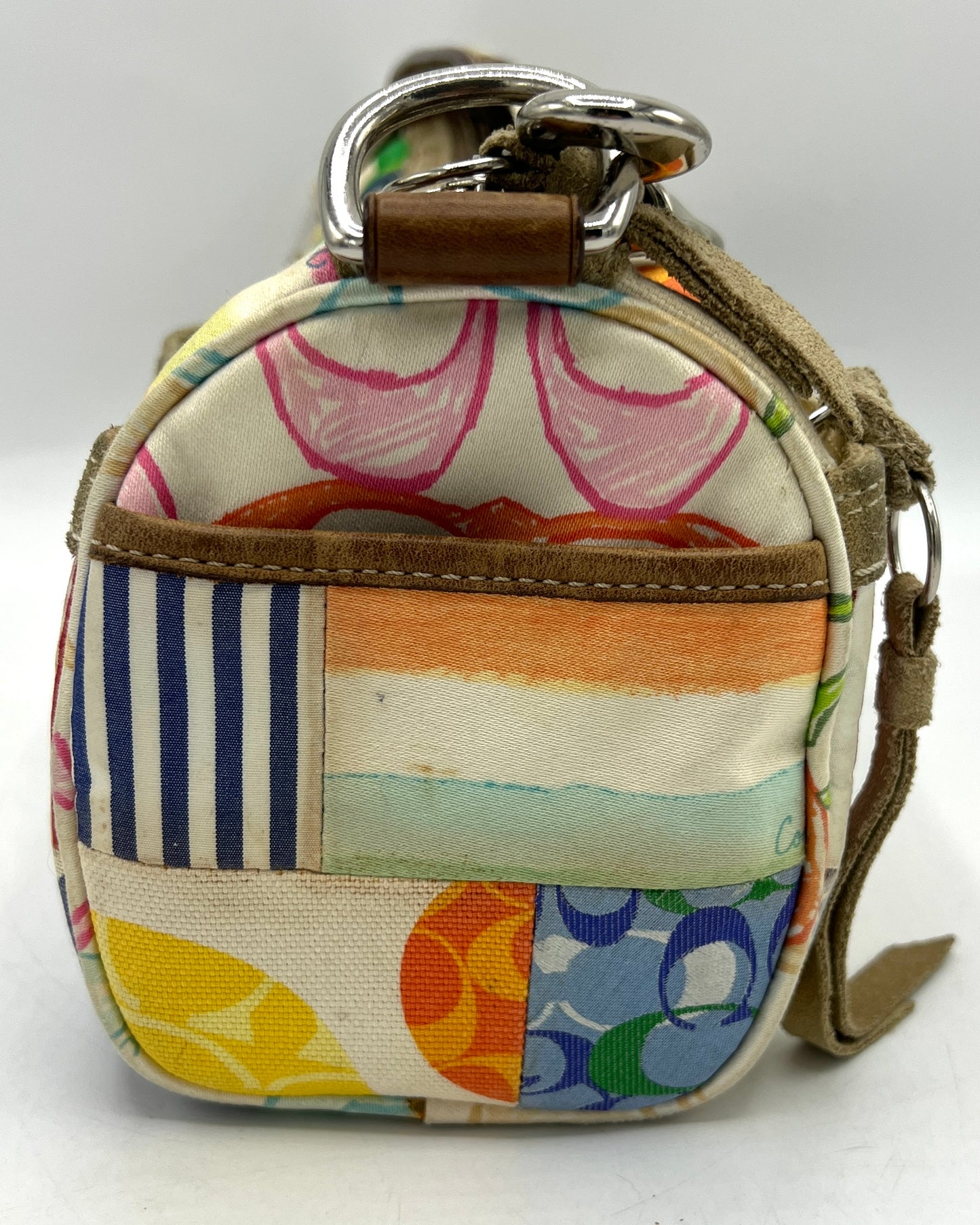 Coach Hamptons Scribble Patchwork Barrel Bag