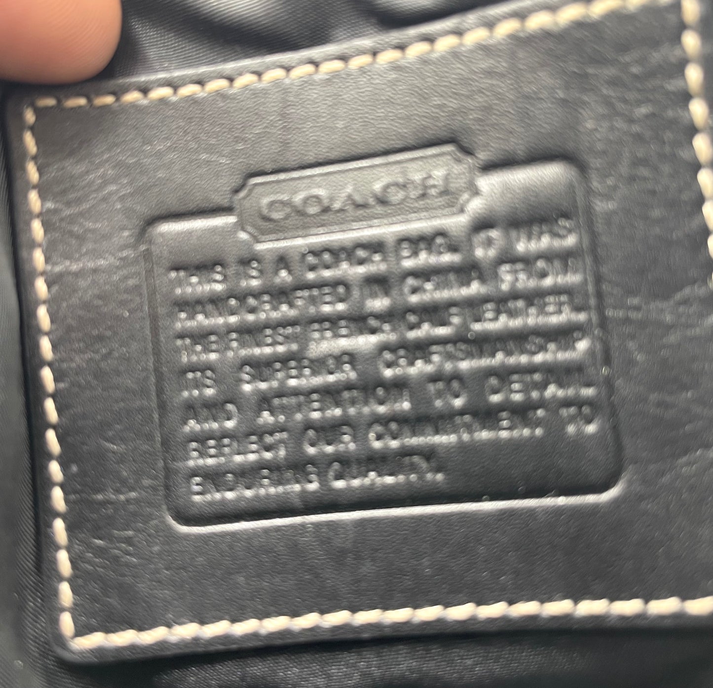 Coach Leather Monogram Cosmetic Case